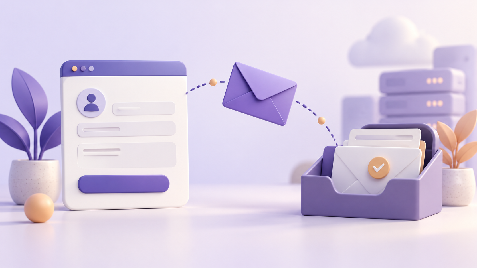 Contact form delivery: conceptual illustration