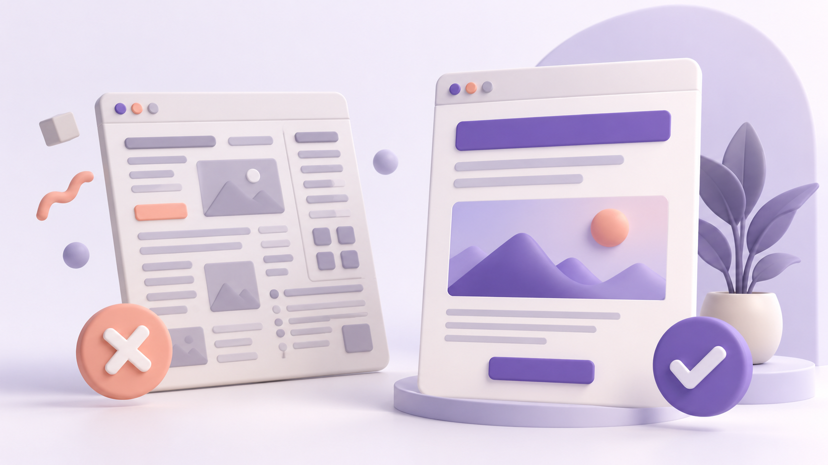 A clearer homepage: conceptual illustration